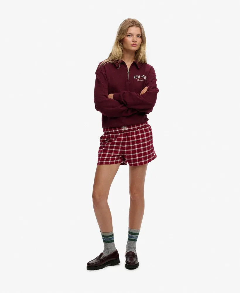 Burgundy Check