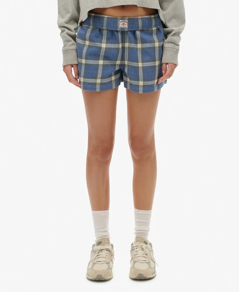 Navy/Green Check
