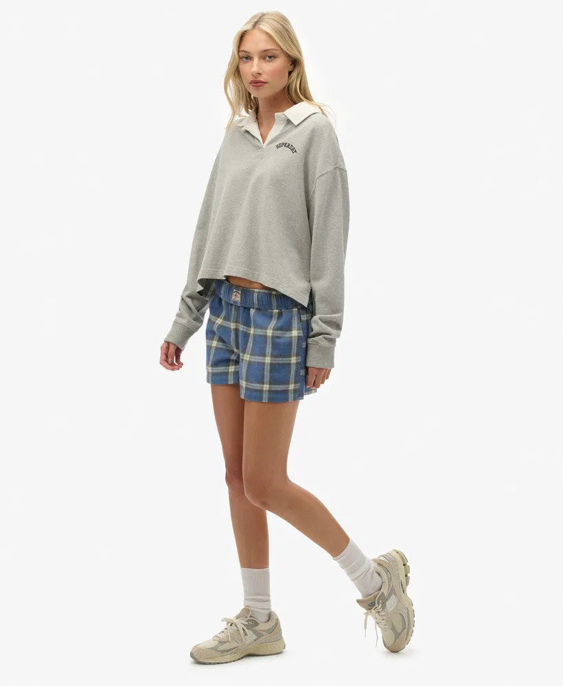 Navy/Green Check