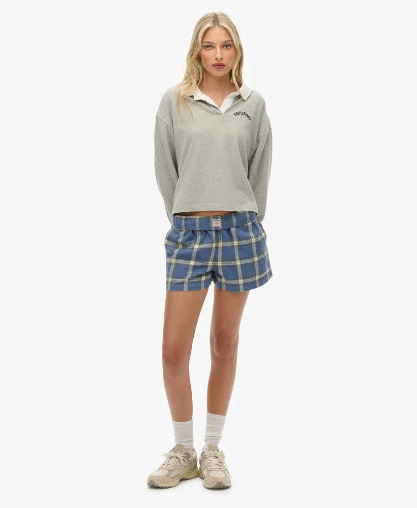Navy/Green Check