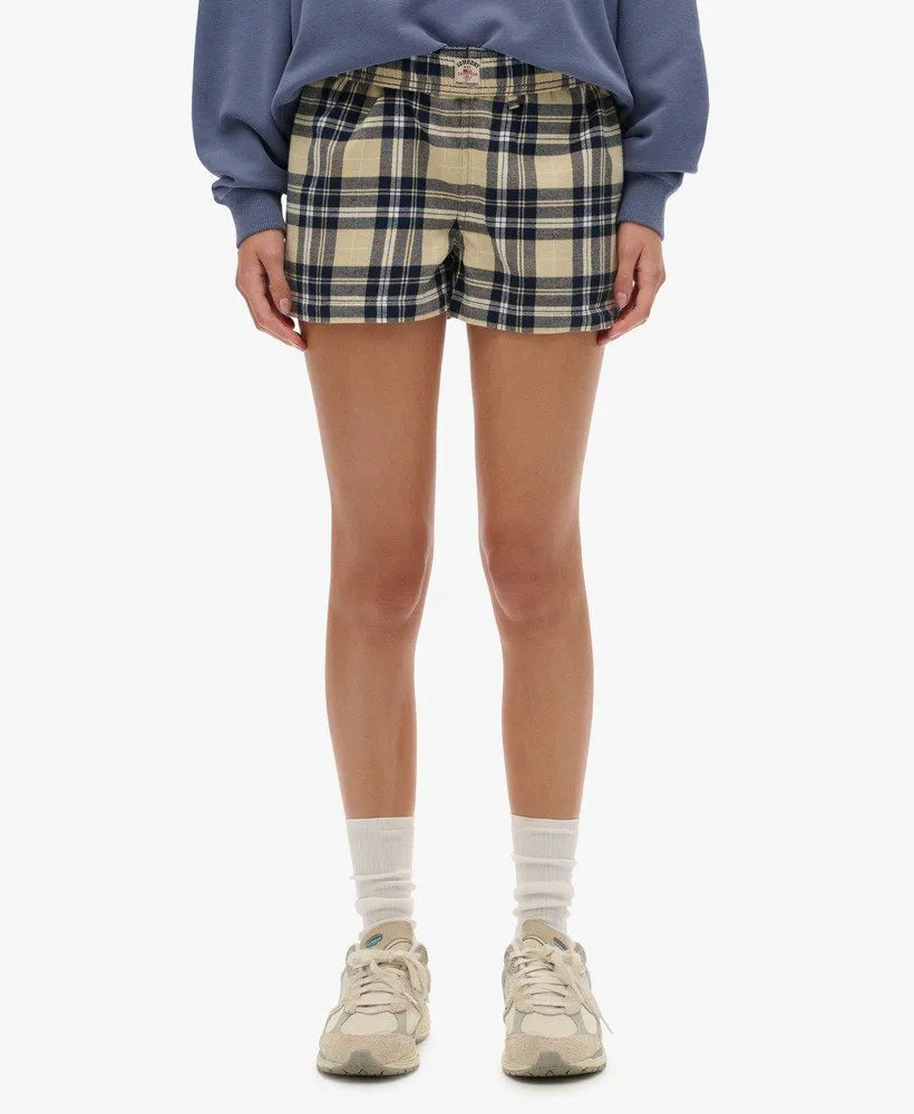 Cream/Navy Check