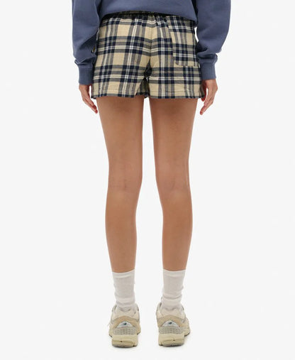 Cream/Navy Check