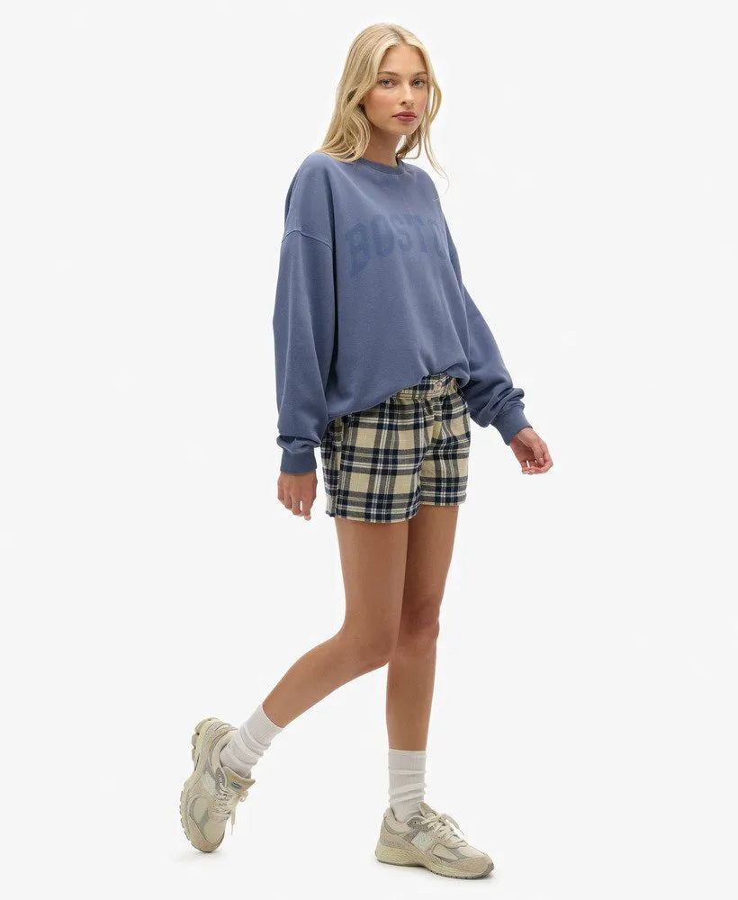 Cream/Navy Check