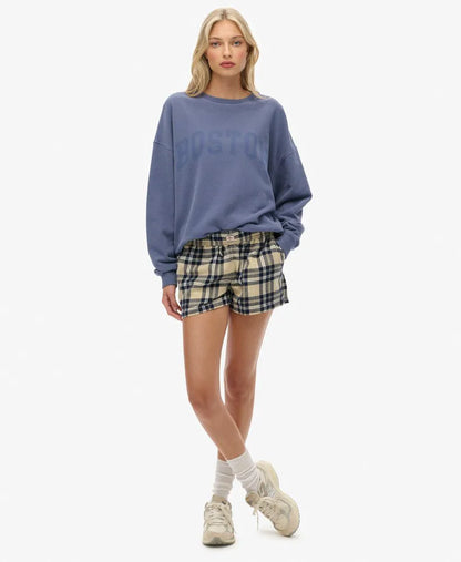 Cream/Navy Check