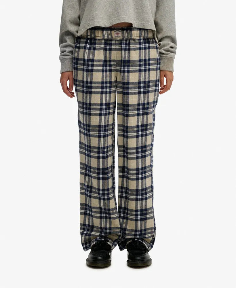 Cream/Navy Check