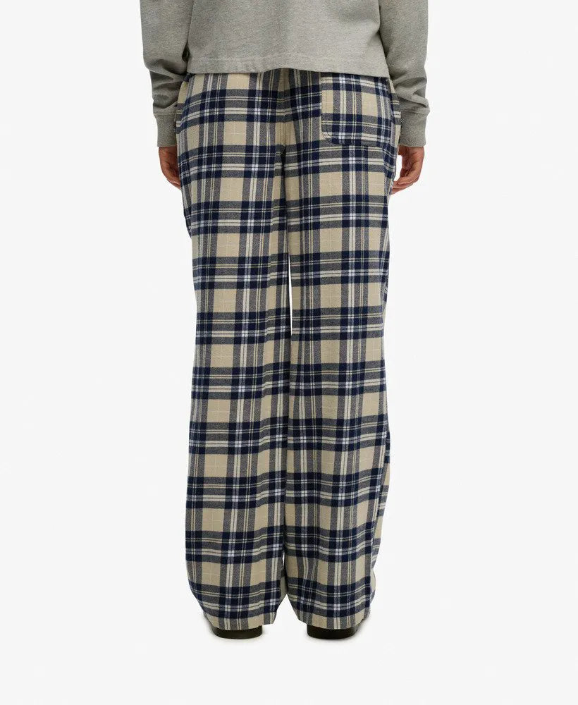 Cream/Navy Check