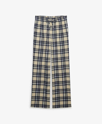 Cream/Navy Check