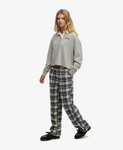 Cream/Navy Check
