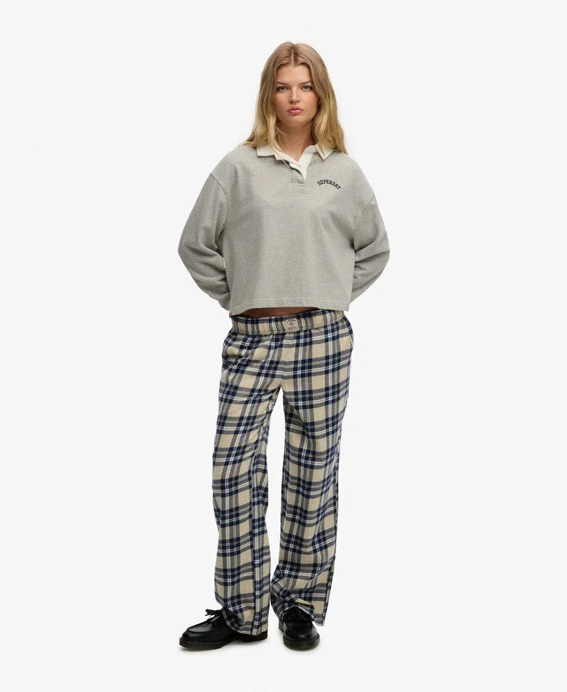Cream/Navy Check