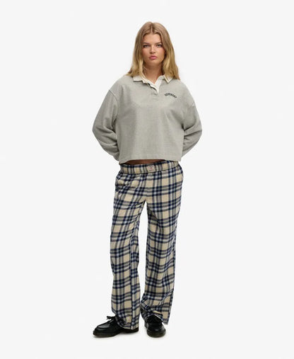 Cream/Navy Check
