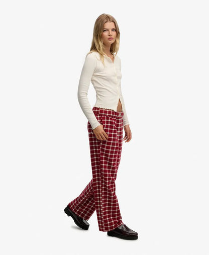 Burgundy Check