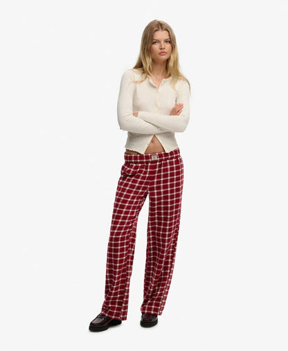 Burgundy Check