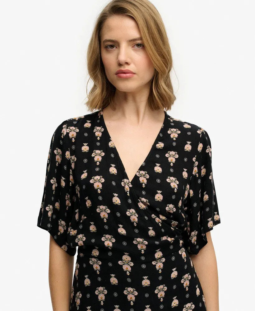 Decorative Sister Print Black