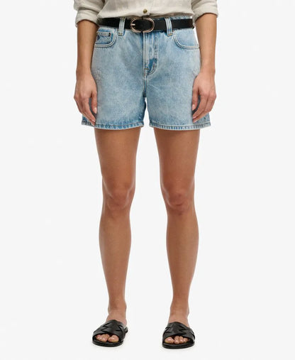 Mid Rise Denim Shorts