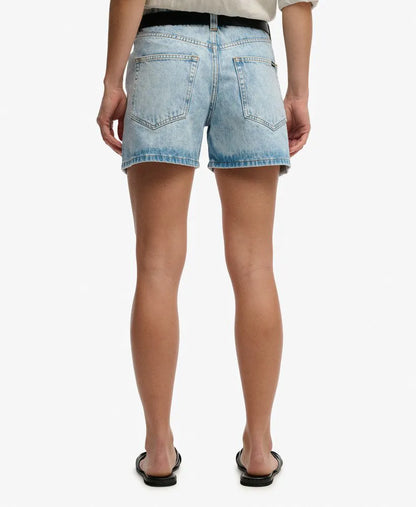 Mid Rise Denim Shorts