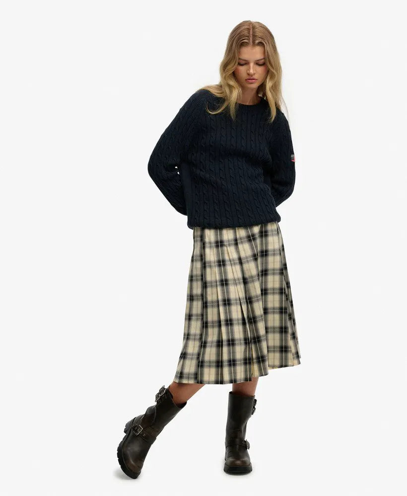 Cream/Black Check