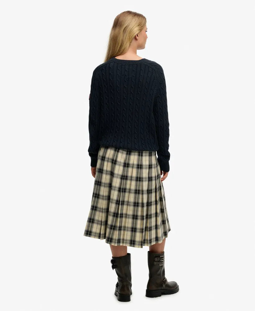 Cream/Black Check