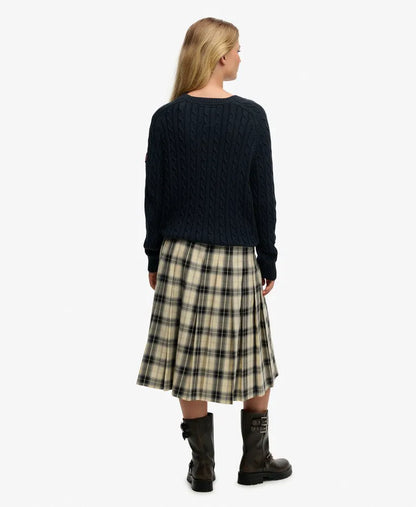 Cream/Black Check