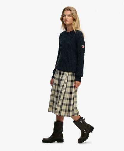 Cream/Black Check