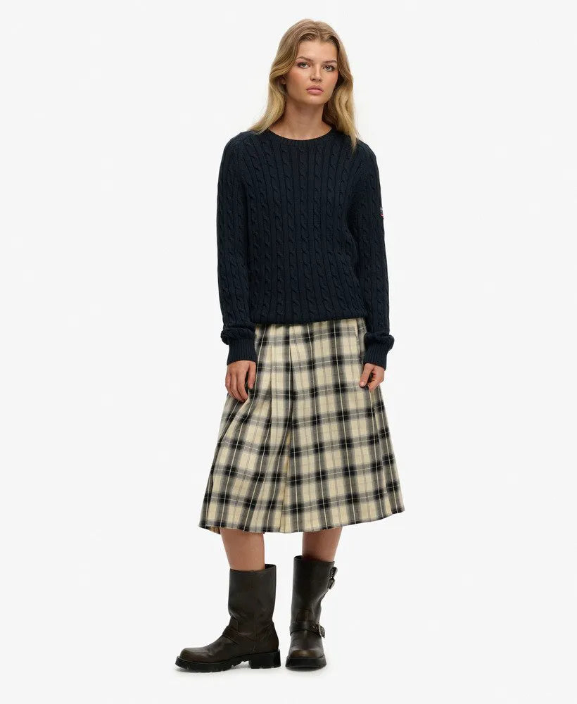 Cream/Black Check