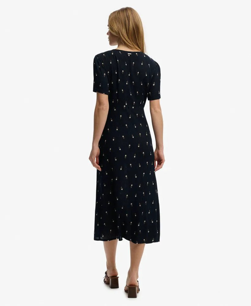 Carnation Navy Ditsy Stripe