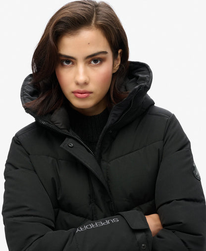 City Chevron Padded Parka Coat
