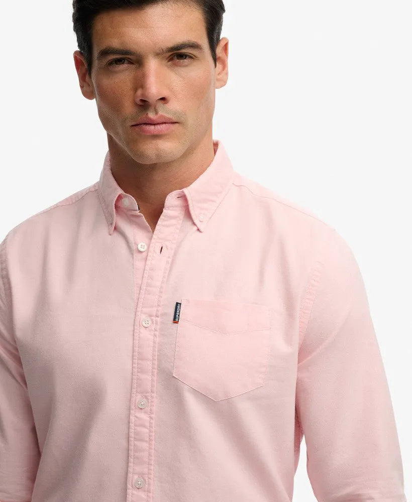 Coral Pink Chambray