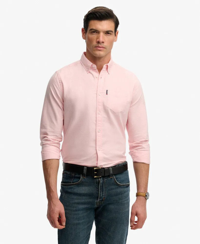 Coral Pink Chambray