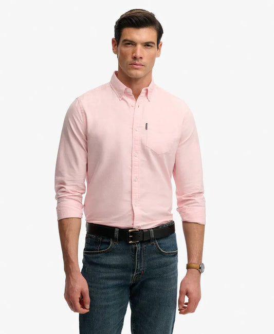 Coral Pink Chambray