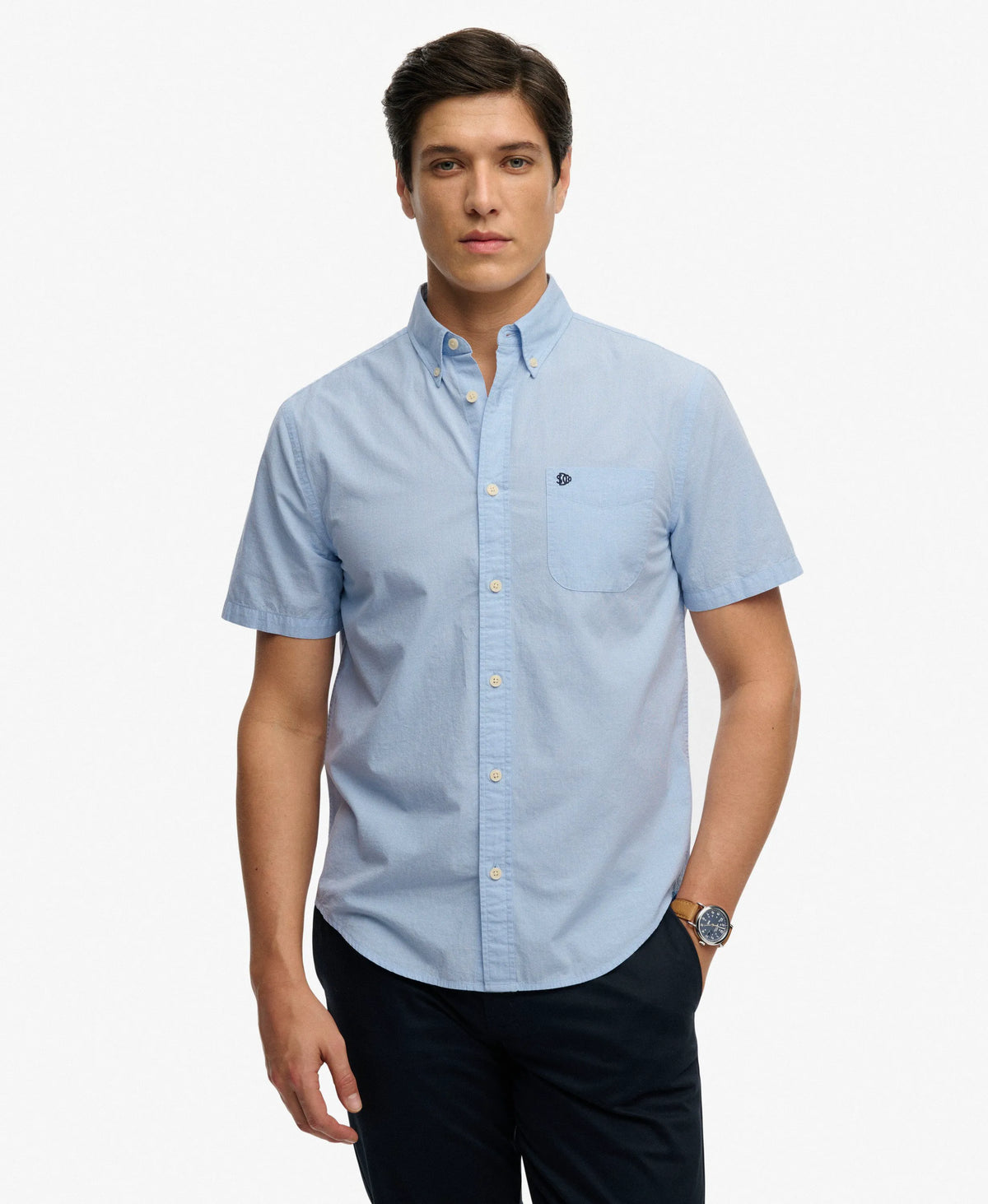 Blue Micro Houndstooth
