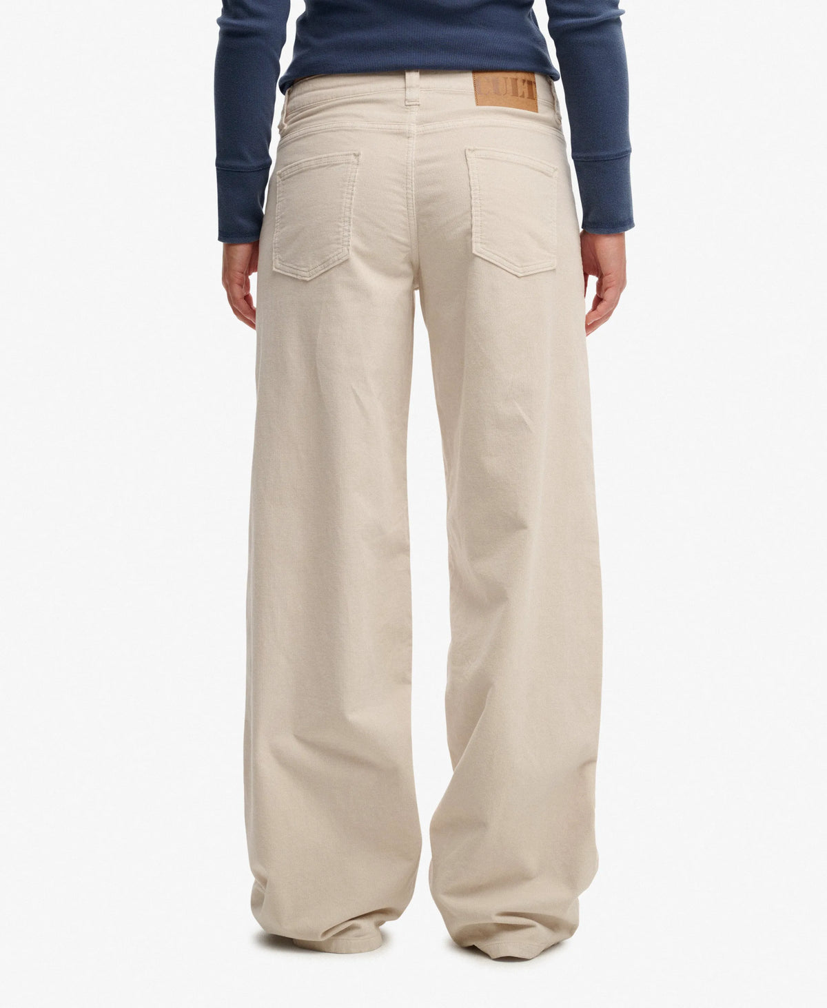 Mid Waist Baggy Mini Cord Pants