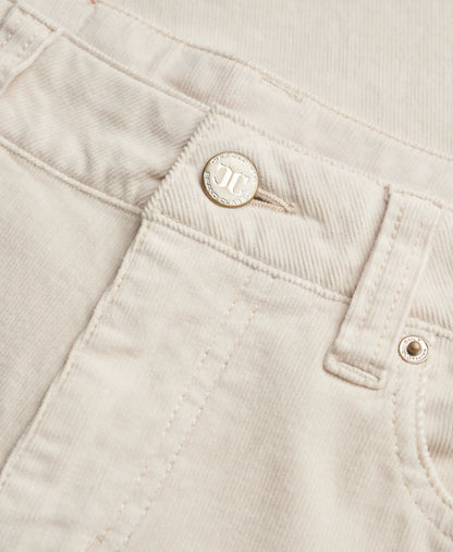 Mid Waist Baggy Mini Cord Pants