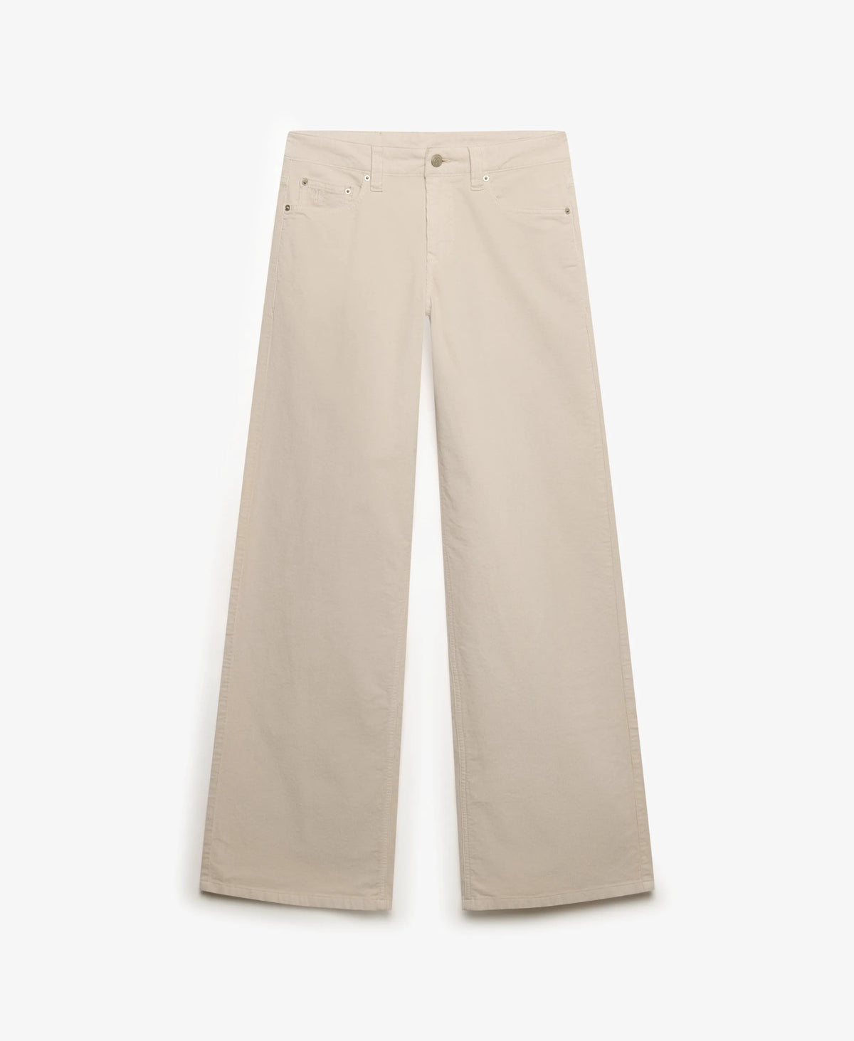 Mid Waist Baggy Mini Cord Pants