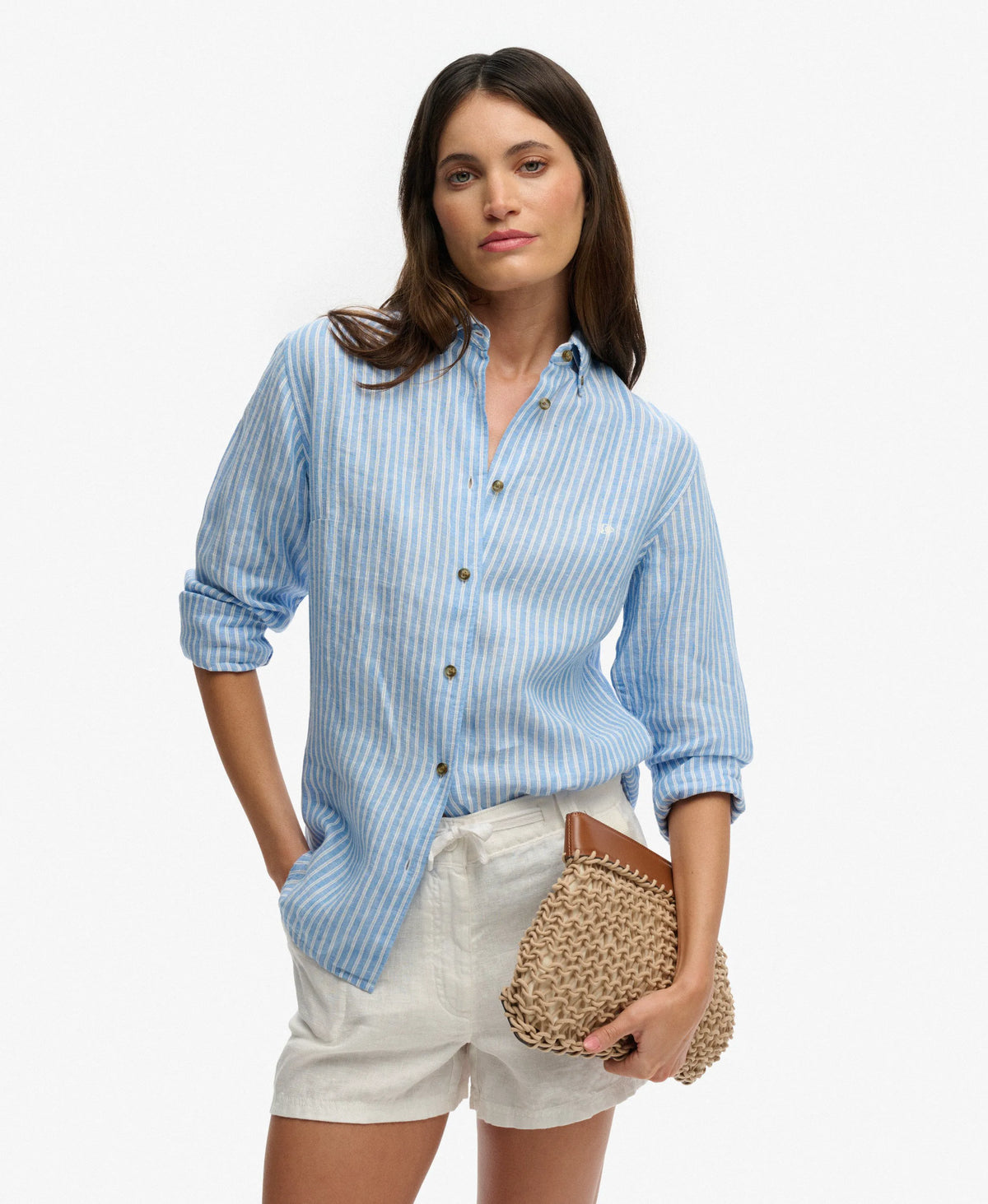 Premium Linen Button Down Slim Shirt