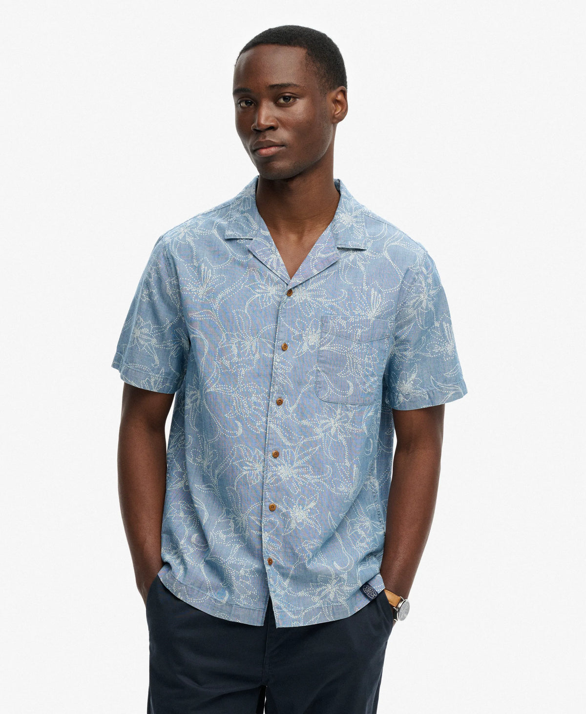 Nouveau Navy Floral Dot