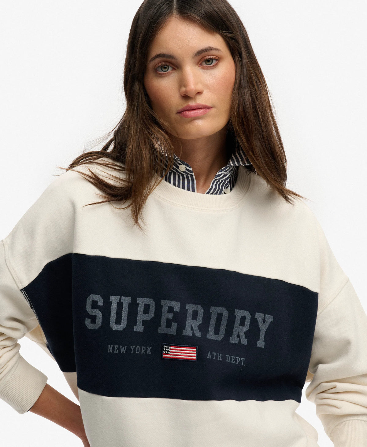 Athletic Essentials Flag Embroidered Sweatshirt