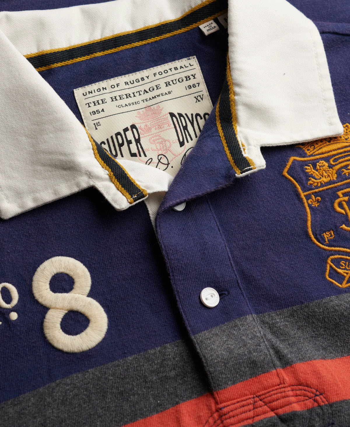 Navy/Orange Chest Band Stripe