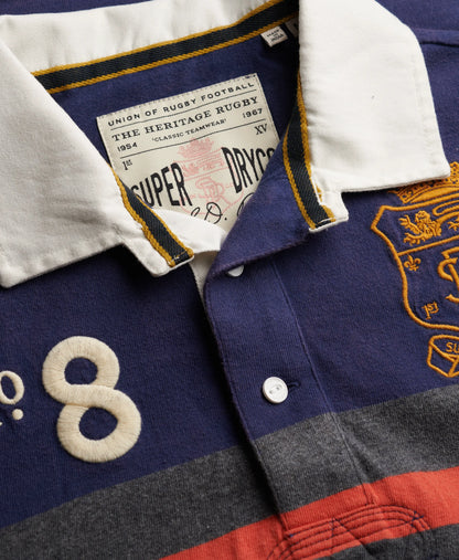 Navy/Orange Chest Band Stripe