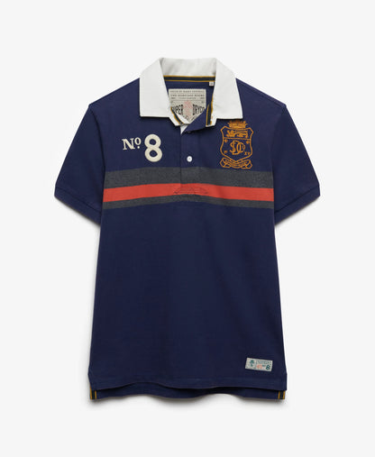 Navy/Orange Chest Band Stripe