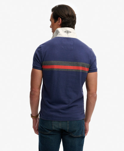 Navy/Orange Chest Band Stripe