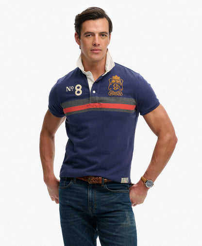 Navy/Orange Chest Band Stripe