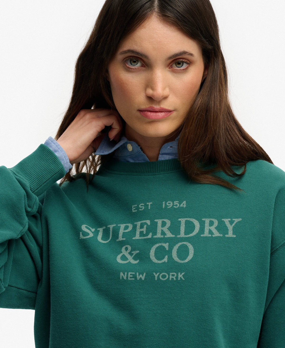 Luxe Casual Loose Crew Sweatshirt