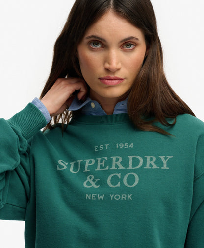 Luxe Casual Loose Crew Sweatshirt