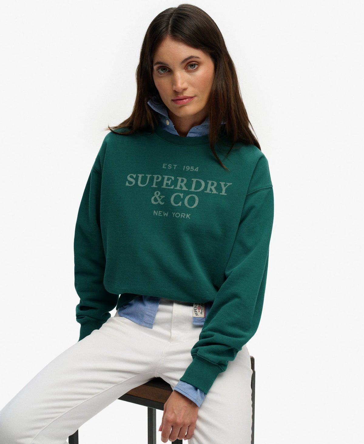 Luxe Casual Loose Crew Sweatshirt