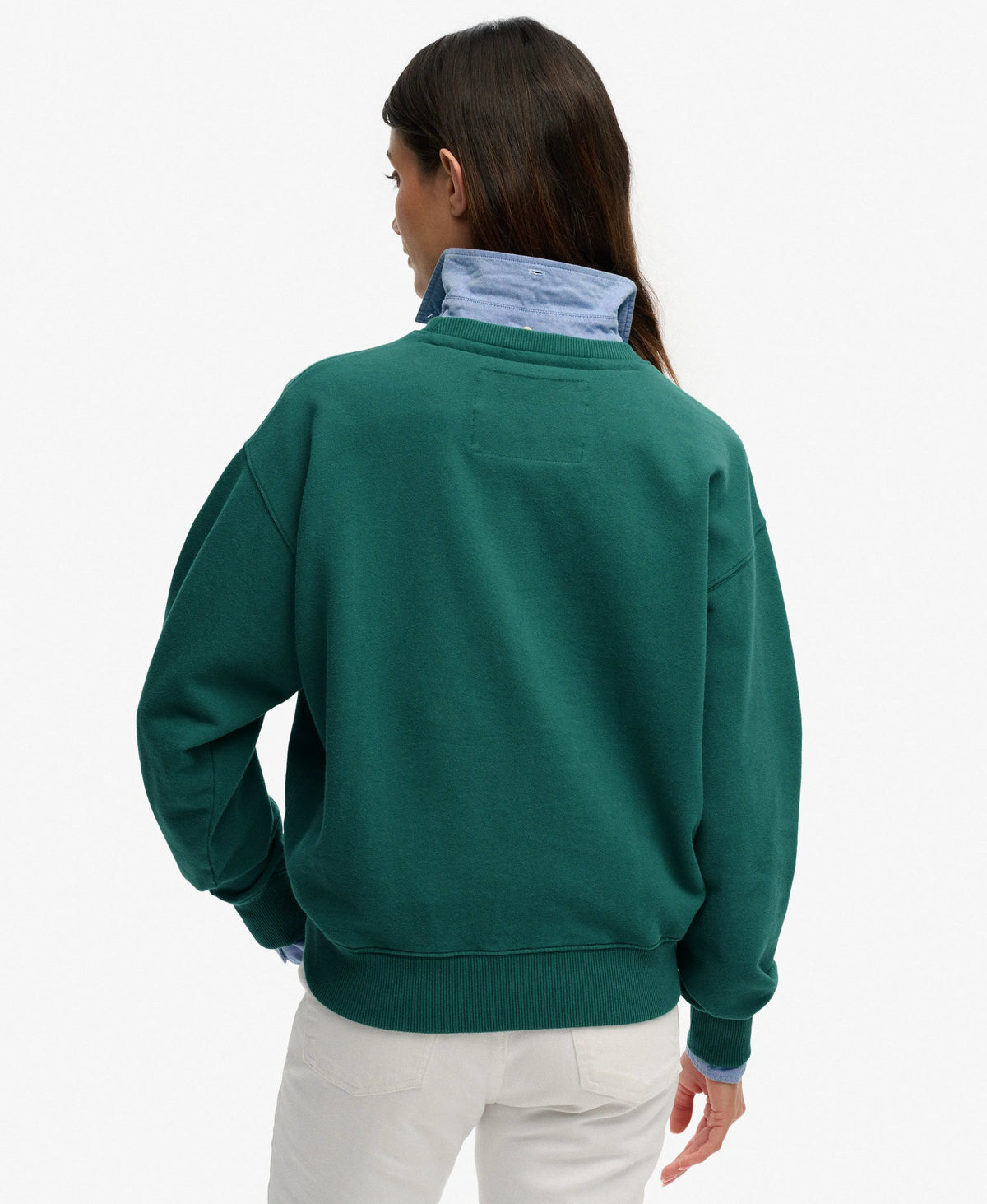 Luxe Casual Loose Crew Sweatshirt
