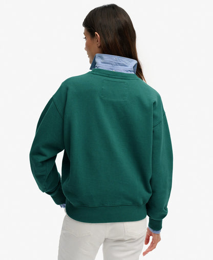 Luxe Casual Loose Crew Sweatshirt
