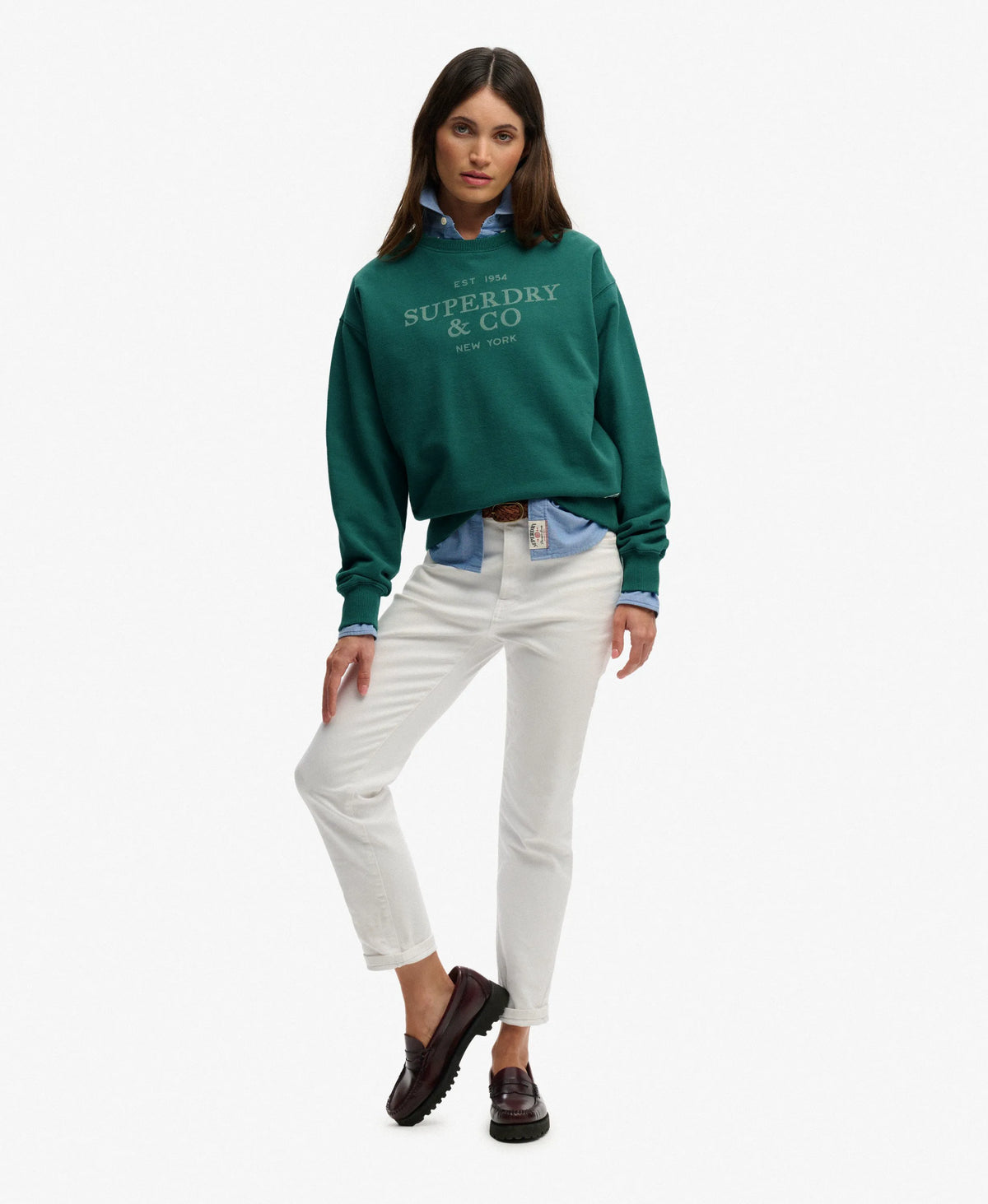 Luxe Casual Loose Crew Sweatshirt