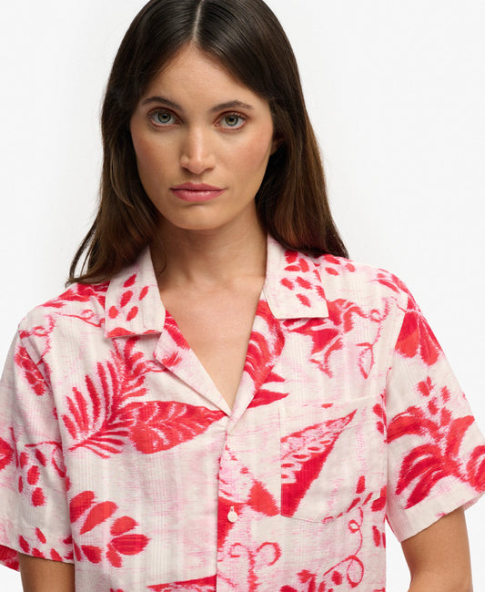 Ikat Floral Red