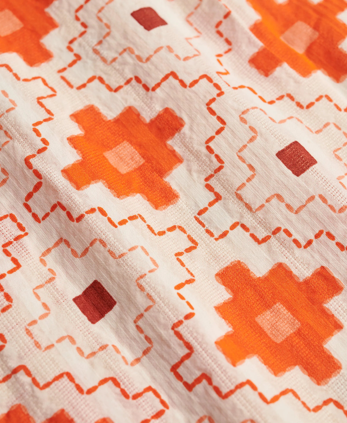 Sashiko Tile Orange
