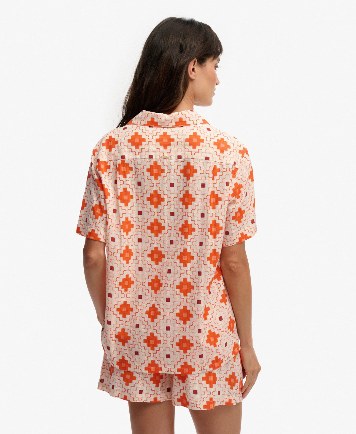 Sashiko Tile Orange